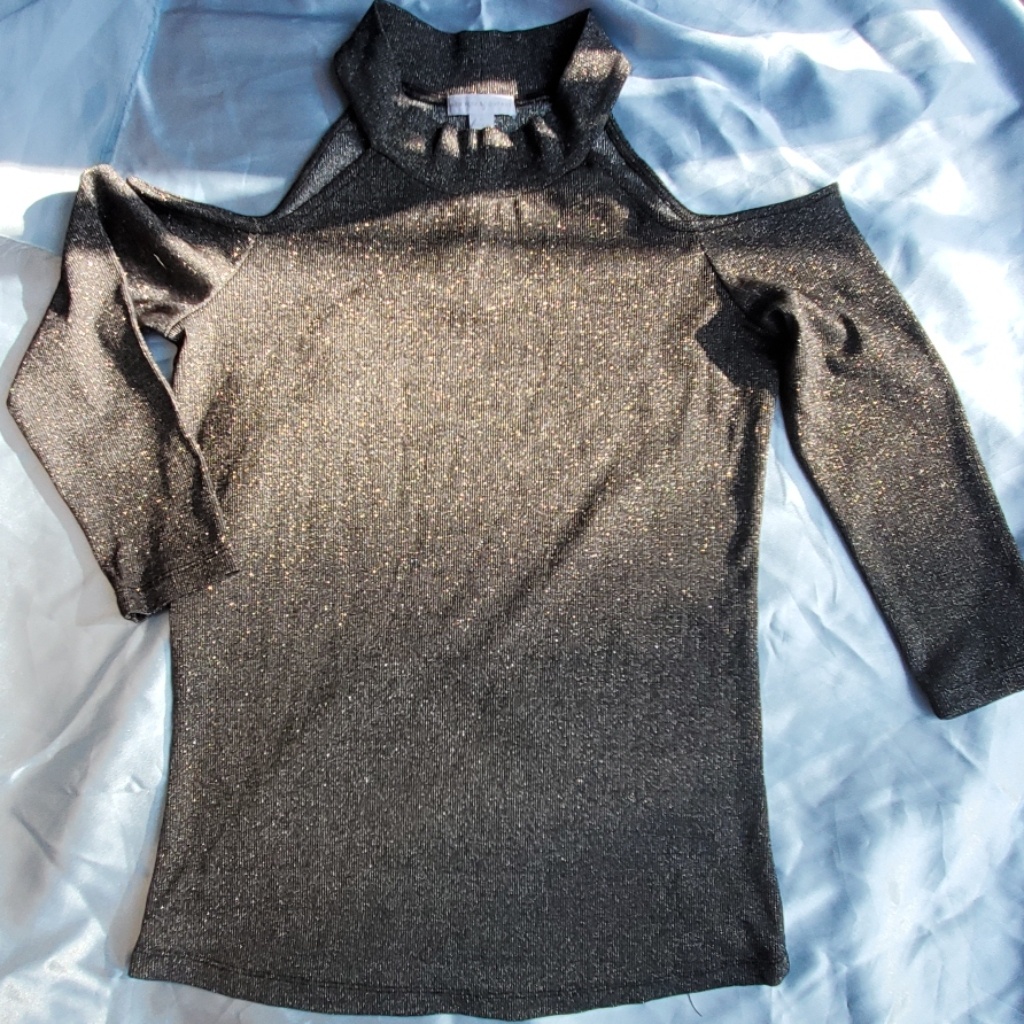 New York & Company Cold Shoulder Top